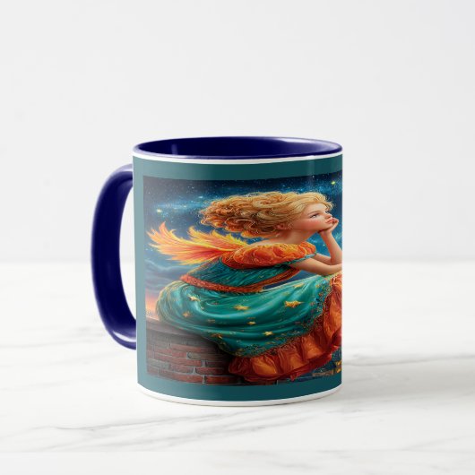 Starry Night Dreaming Fairy Magical Mug Mok (Voorkant links)