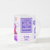 STARRY NIGHT editable fluorescent valentine violet Matglas Koffiemok (Voorkant rechts)