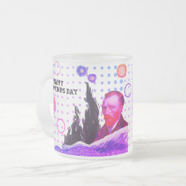 STARRY NIGHT editable fluorescent valentine violet Matglas Koffiemok