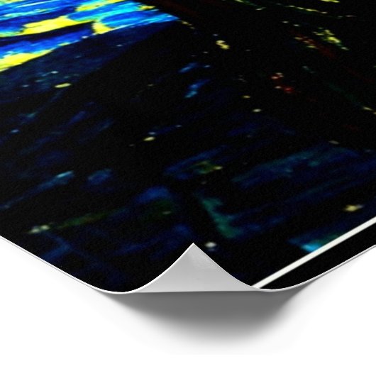 Starry Night, famous painting by Van Gogh Poster (Hoek)