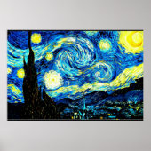 Starry Night, famous painting by Van Gogh Poster (Voorkant)