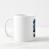 Starry Night Festive Christmas Black Cat Santa Hat Koffiemok (Links)