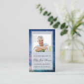 Starry Night Funeral Prayer Card | Loving Memory Visitekaartje (Staand voorkant)