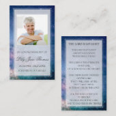 Starry Night Funeral Prayer Card | Loving Memory Visitekaartje (Voorkant / Achterkant)