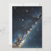 Starry Night Galaxy Thema Nieuwjaarsfeestje Kaart (Achterkant)