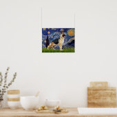 Starry Night - German Shepherd 13 Poster (Keuken)