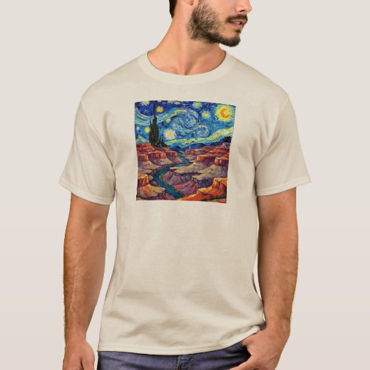 Starry Night Grand Canyon Arizona T-shirt (Voorkant)