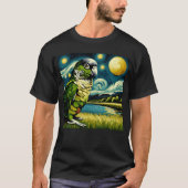 Starry Night Green Cheek Conure Parrot Van Gogh T-shirt (Voorkant)