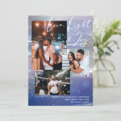 Starry Night Light & Joy 3 Photo Collage Feestdagenkaart (Staand voorkant)