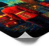 Starry Night London Red Telephone Box Queen's Guar Poster (Hoek)