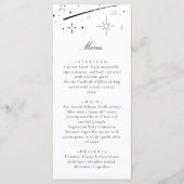 Starry Night Modern Celestial Wedding Dinner Menu (Voorkant)