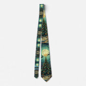 Starry Night Necktie Christmas Van Gogh Stropdas (Achterkant)