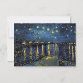Starry Night on the Rhone Art Invitation – Van Gog Kaart
