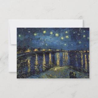 Starry Night on the Rhone Art Invitation – Van Gog Kaart