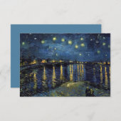 Starry Night on the Rhone Art Invitation – Van Gog Kaart (Voorkant / Achterkant)