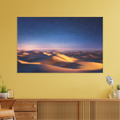 Starry Night Over Golden Desert Dunes Landscape Canvas Afdruk (Insitu (Woonkamer))