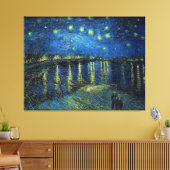 Starry Night over the Rhone by Van Gogh Canvas Afdruk (Insitu (Woonkamer))