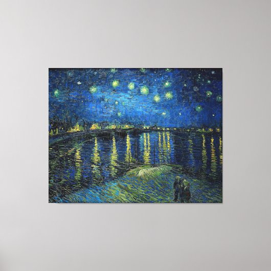 Starry Night over the Rhone by Van Gogh Canvas Afdruk (Voorkant)