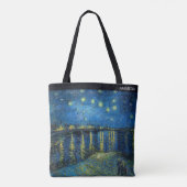 Starry Night Over the Rhone by Van Gogh – Custom Tote Bag (Achterkant)