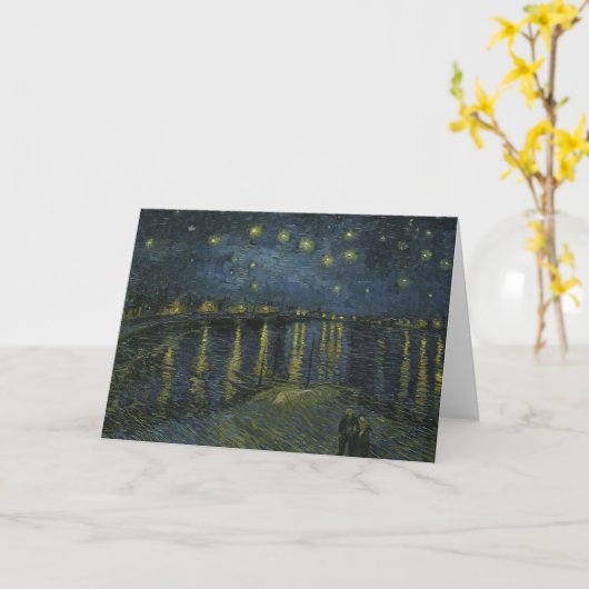 Starry Night Over the Rhône, oil painting Van Gogh Kaart (Gele Bloem)