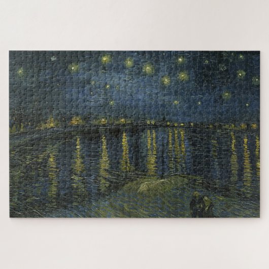 Starry Night Over the Rhône, oil painting Van Gogh Legpuzzel (Horizontaal)