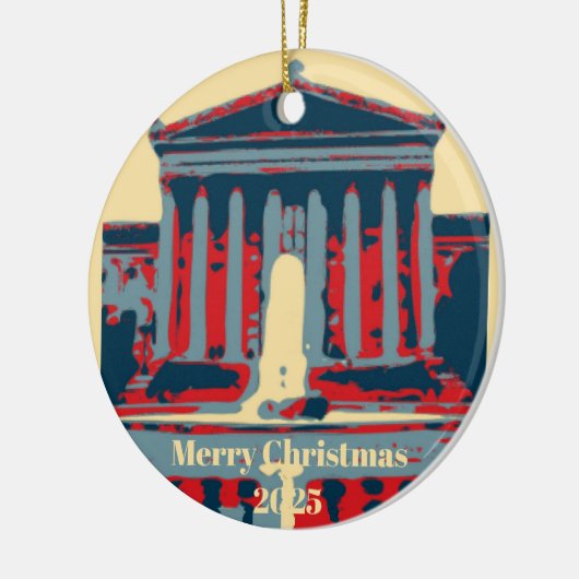 Starry Night Philadelphia, edit text Keramisch Ornament (Links)