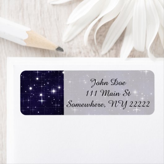 Starry Night Sky Grid Etiket (Insitu)