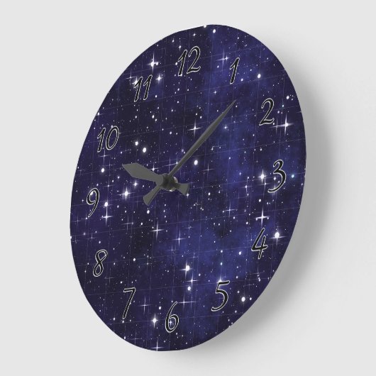 Starry Night Sky Grid Grote Klok (Hoek)