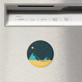 Starry night Standard, 5,7 cm Cirkel Magnet (Insitu (Vaatwasser))