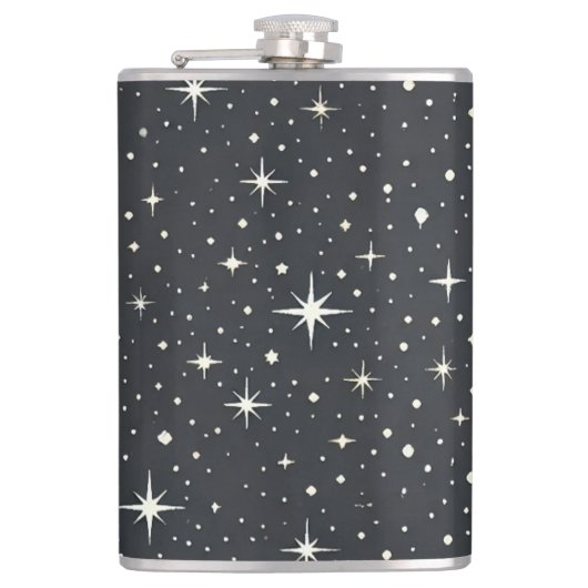 Starry Night   Vinyl Wrapped Flask Heupfles (Voorkant)