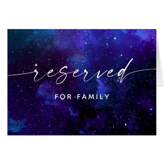 Starry Night Wedding Reserved Sign | Planetarium (Voorkant Horizontaal)