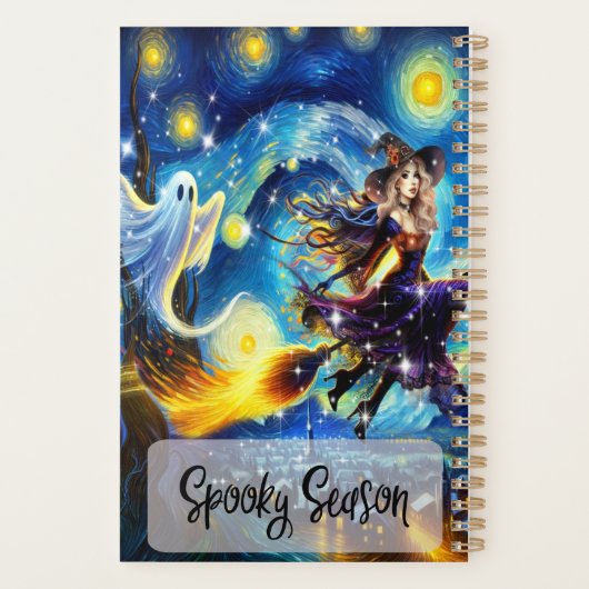 Starry Night Witchy Halloween Design Planner (Achterkant)