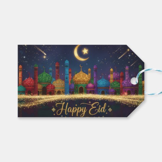 Starry Nights Eid Cadeaulabel (Voorkant (Horizontaal))