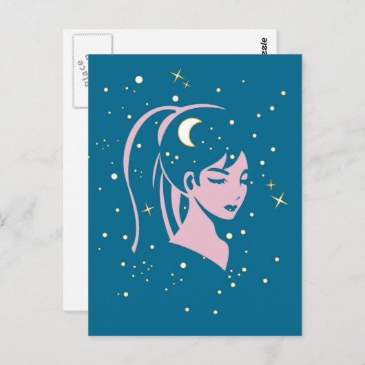 Starry nite briefkaart (Voorkant / Achterkant)