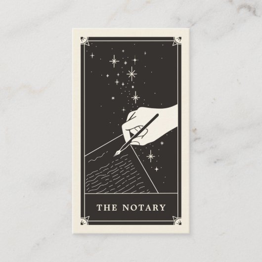 Starry Notional Tarot Writer Visitekaartje (Voorkant)
