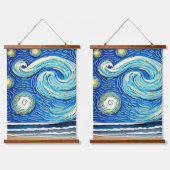 Starry Ocean Summer Beach Waves Hangend Wandkleed (Dubbel)