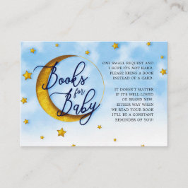 Starry over de Moon Blue Gold-aanvraag Informatiekaartje