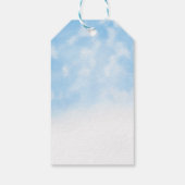 Starry over het Moon Blue Gold Baby shower Cadeaulabel (Achterkant)