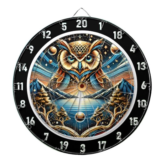 Starry Owl Haven Design Dartbord (Voorkant)