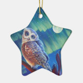 Starry owls keramisch ornament (Links)