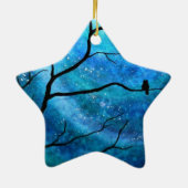 Starry owls keramisch ornament (Achterkant)