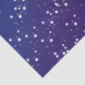Starry Paars and Blue Night Sky met sterren Tissuepapier (Detail)