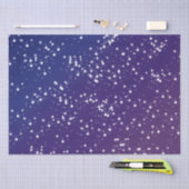 Starry Paars and Blue Night Sky met sterren Tissuepapier (Craft)