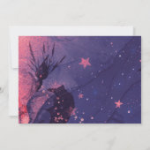 Starry Paars Night Alternative Gothic Floral Save The Date (Achterkant)