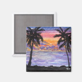 Starry Palm Beach Magneet (Voorkant / Achterkant)