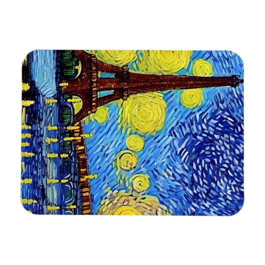 Starry Paris Night Magneet (Horizontaal)