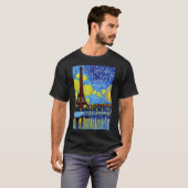 Starry Paris Night T-shirt (Voorkant volledig)