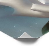 Starry Pastel Pink & White Roses Poster (Hoek)