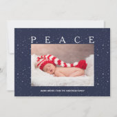 Starry Peace on Navy Blue Kerstmis - Aangepaste fo Feestdagenkaart (Voorkant)