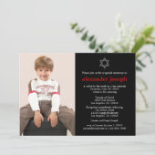 Starry Photo Bar Mitzvah Uitnodiging (Staand voorkant)